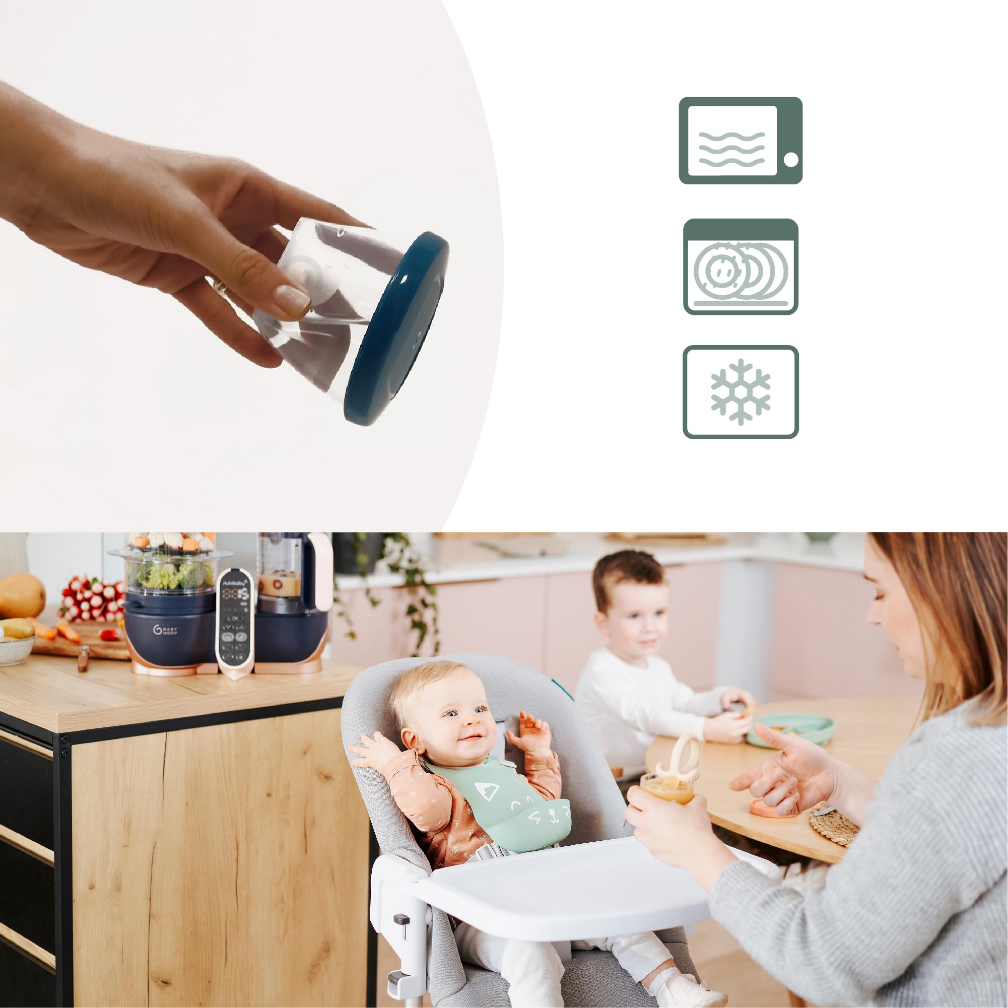 Babymoov BPA-Free Leak Proof Food Storage Bowls with Lids - Airtight Baby Food & Snack Containers for Toddlers | Perfect for Home, Travel & Daycare (Choose Your Set Size)