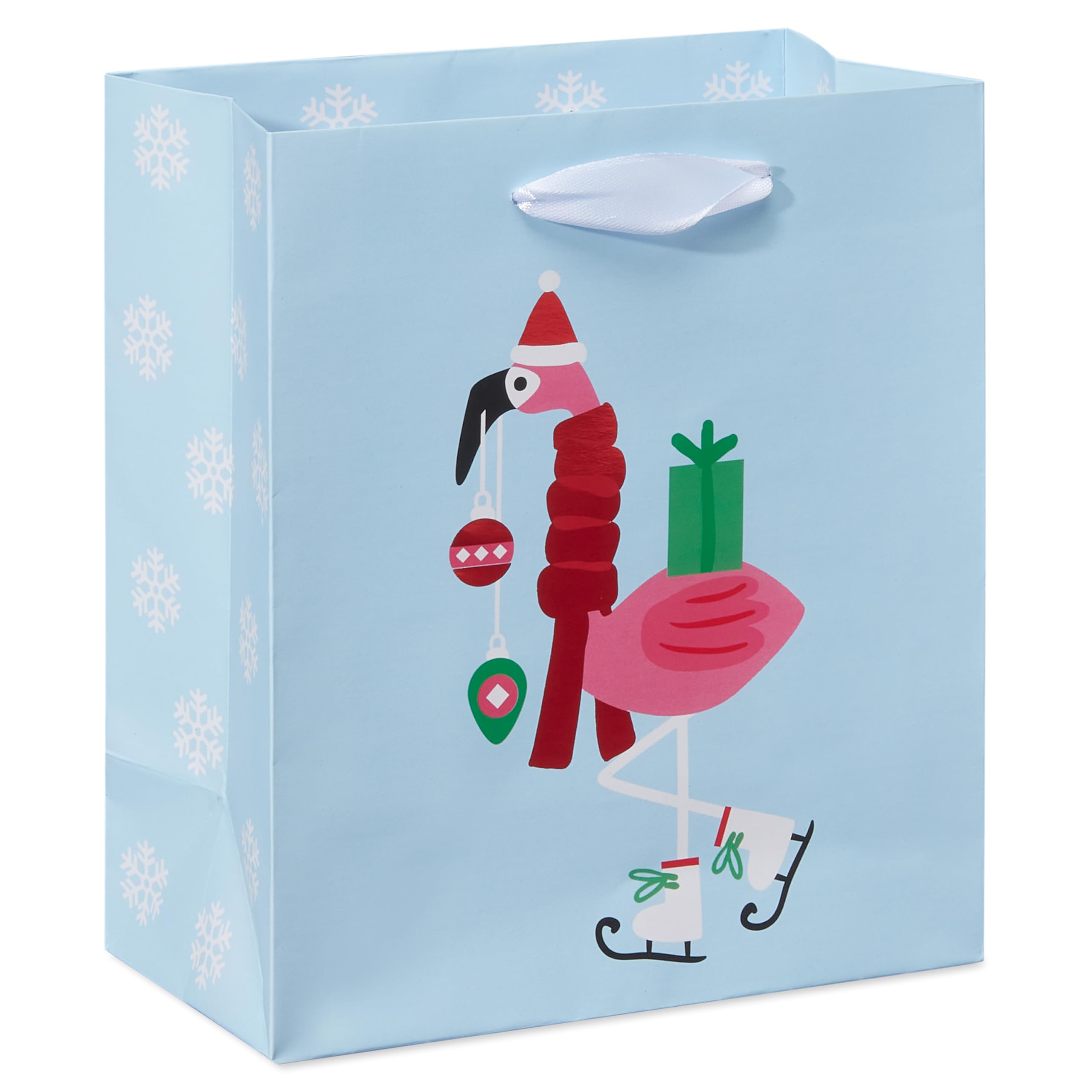 American Greetings Small Christmas Gift Bags for Kids - Cute Animal & Santa Design (5 Pack) - Perfect for Holiday Party Favors, Stocking Stuffers & Classroom Treats