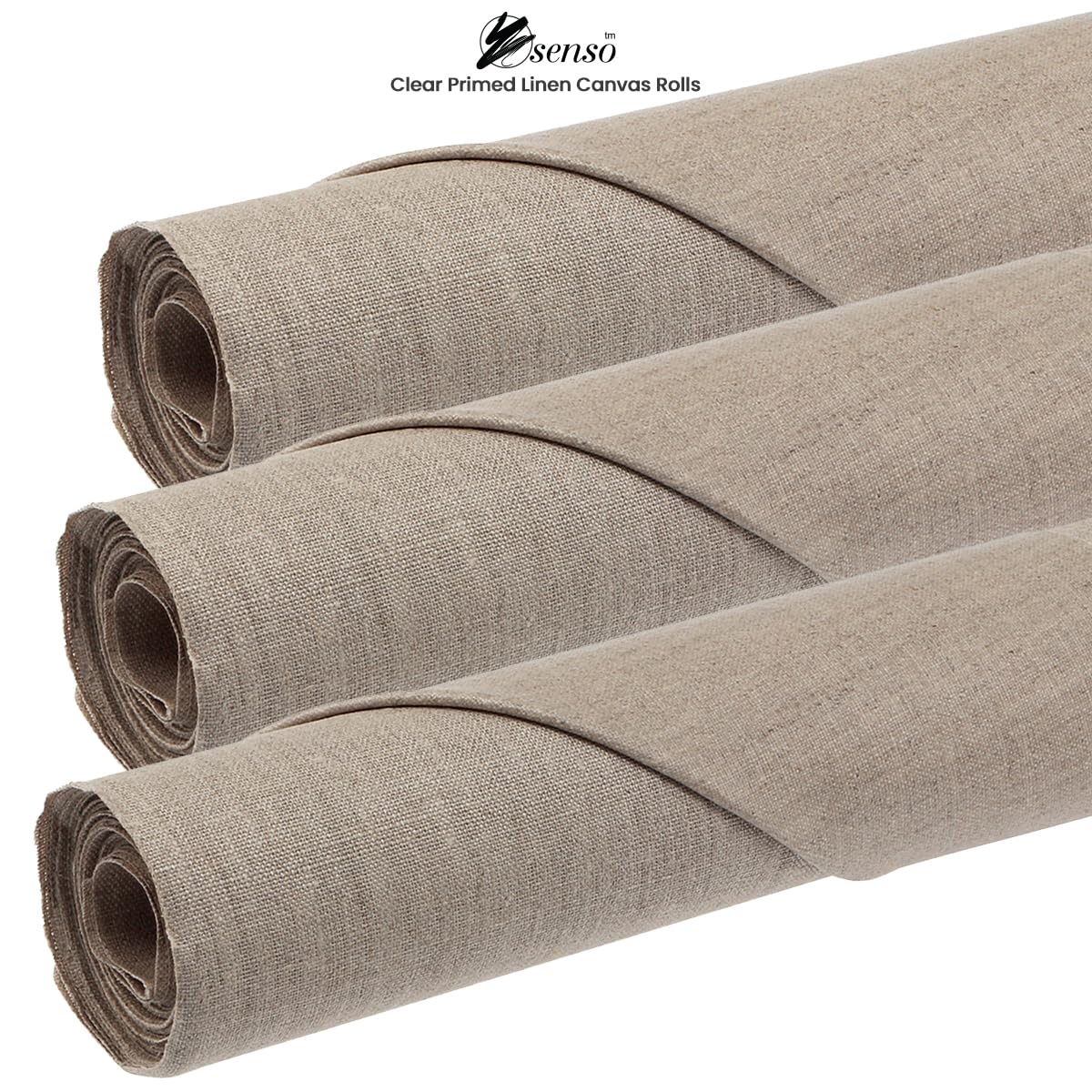 Senso Clear Primed Linen Canvas Roll - 14 oz Medium Tooth Professional Painting Canvas, 54