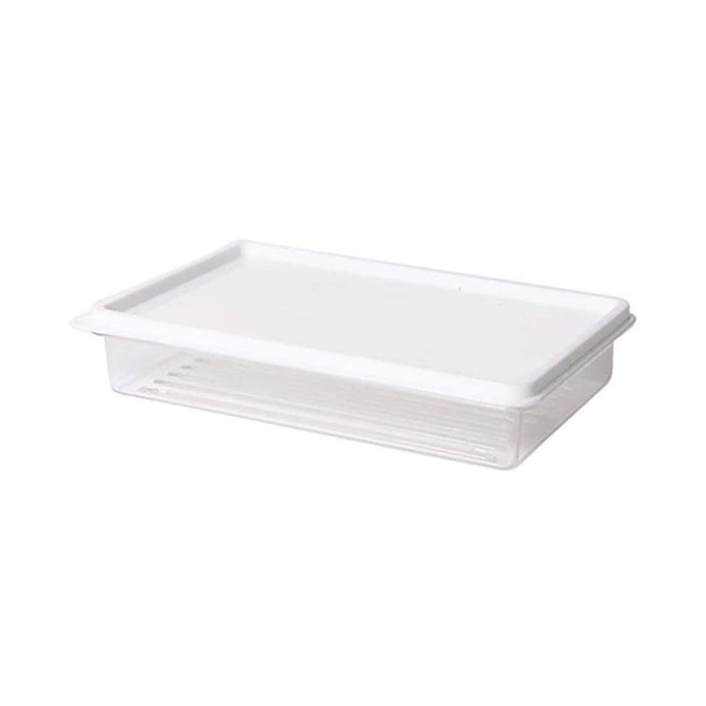 DWOLE Plastic Food Storage Container with Removable Drain Plate & Lid - Stackable Freezer-Safe Containers for Fresh Food Storage (Medium Size) - Perfect for Meal Prep, Leftovers & Freezer Organization