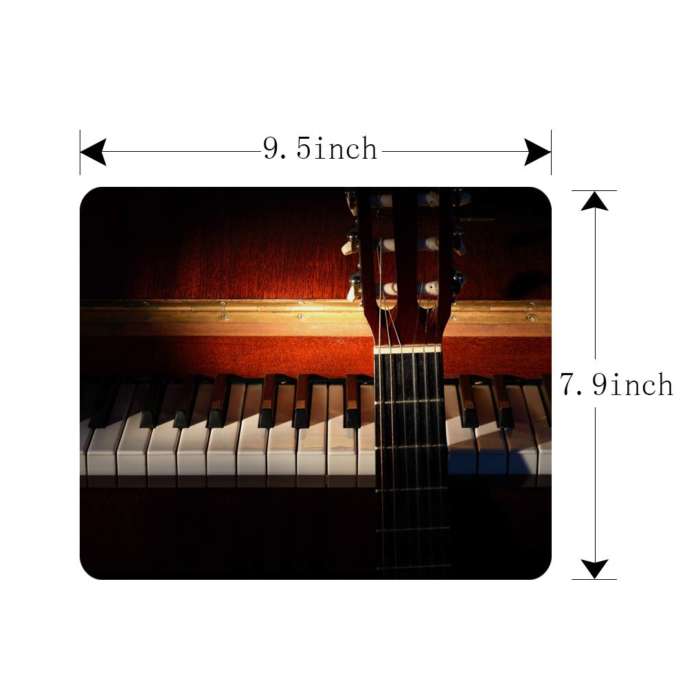 Non-Slip Rubber Gaming Mouse Pad with Guitar & Piano Design - 9.5x7.9 Inch Computer Mousepad for PC, Laptop & Office Use - Perfect for Gamers, Music Lovers & Home Office Setup