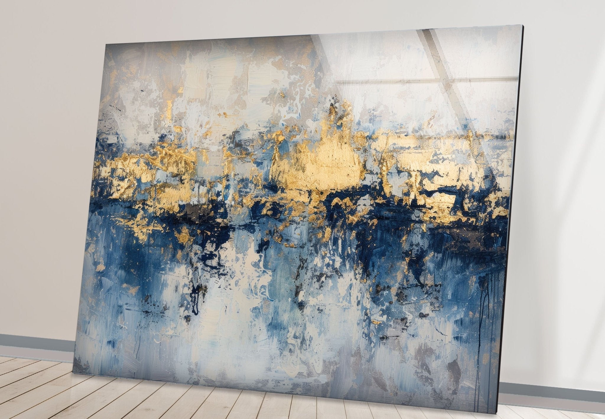 Abstract Earth Tone Glass Wall Art - Handmade Modern Home Decor for Living Room, Bedroom & Office