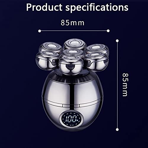 7D Electric Head Shaver for Bald Men - Waterproof 7-Blade Floating Razor with LCD Display & Multifunction Trimmer | Perfect for Travel, Gym & Daily Shaving Routine