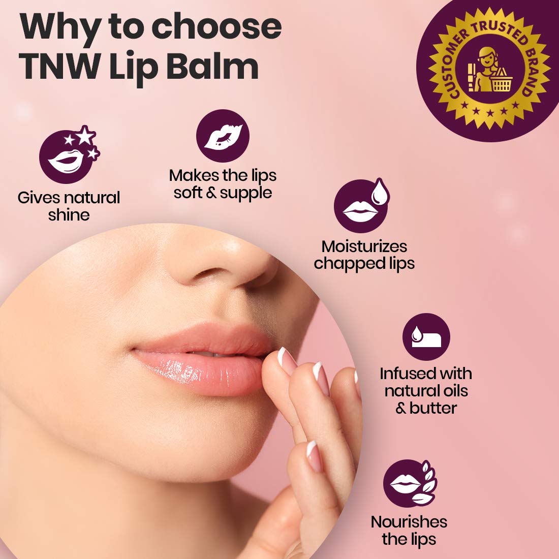 TNW THE NATURAL WASH Herbal Beetroot Lip Balm for Dry, Damaged & Chapped Lips - 5gm | Enriched with Cocoa Butter, Shea Butter & Essential Oils | SPF 15 Protection | Nourishing & Moisturizing Lip Care | Unisex | Perfect for Outdoor Activities, Winter Care & Daily Lip Protection