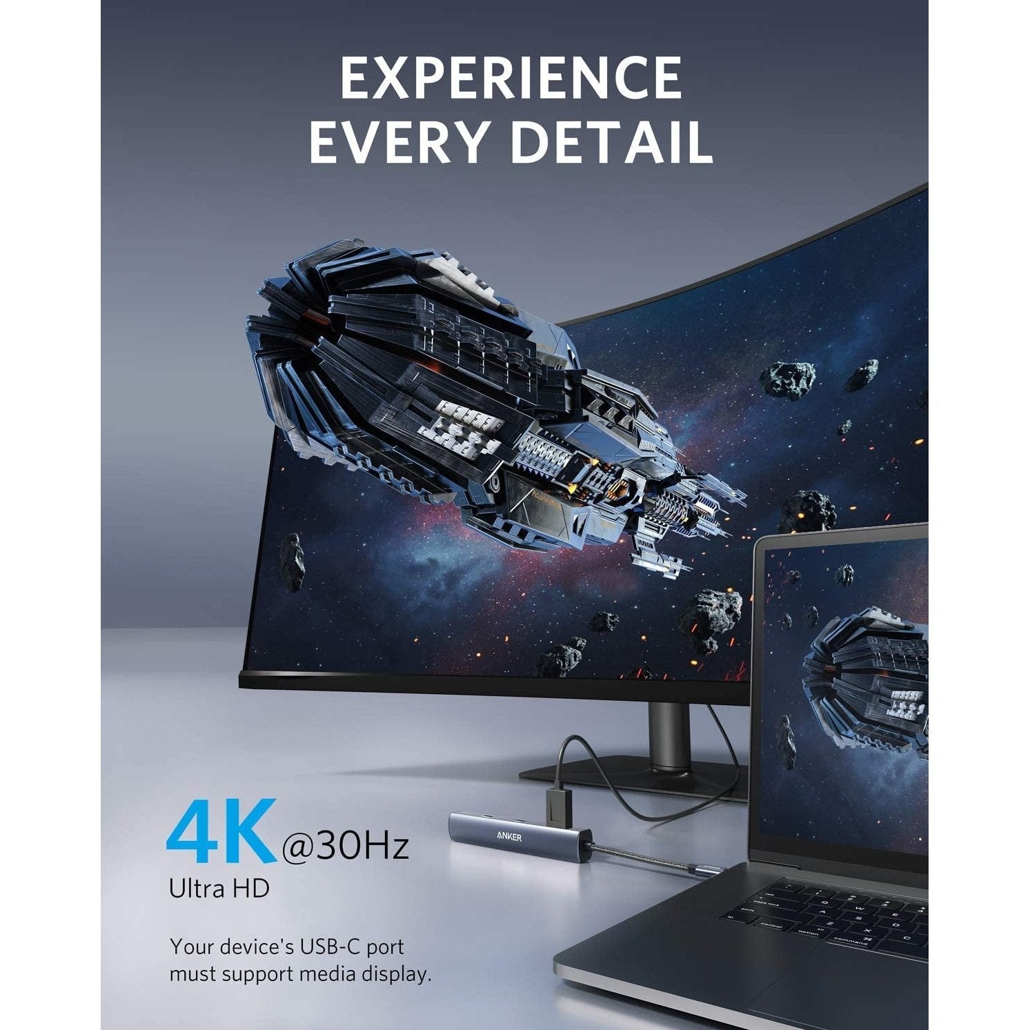 Anker PowerExpand 6-in-1 USB C Hub with 65W Power Delivery, 4K HDMI, 1Gbps Ethernet, USB-C & 2 USB 3.0 Ports - Perfect for MacBook, iPad Pro, and Windows Laptops for Home Office, Gaming, and Travel