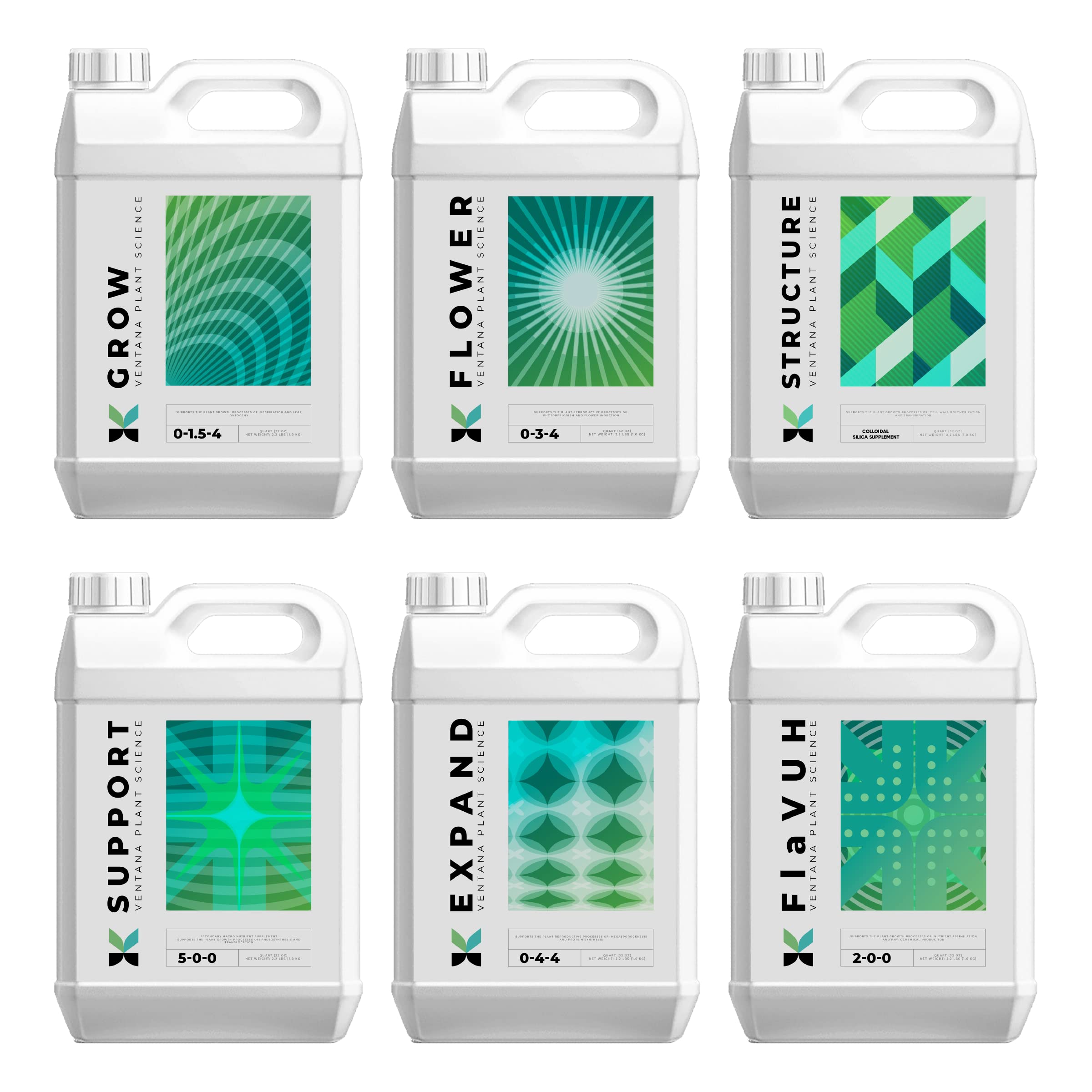 Premium VPS Complete Nutrient Line Kit - Grow, Structure, Support, Expand & Flower Plant Food - Organic Indoor & Outdoor Gardening Fertilizer for Hydroponics, Vegetables, Herbs & Houseplants