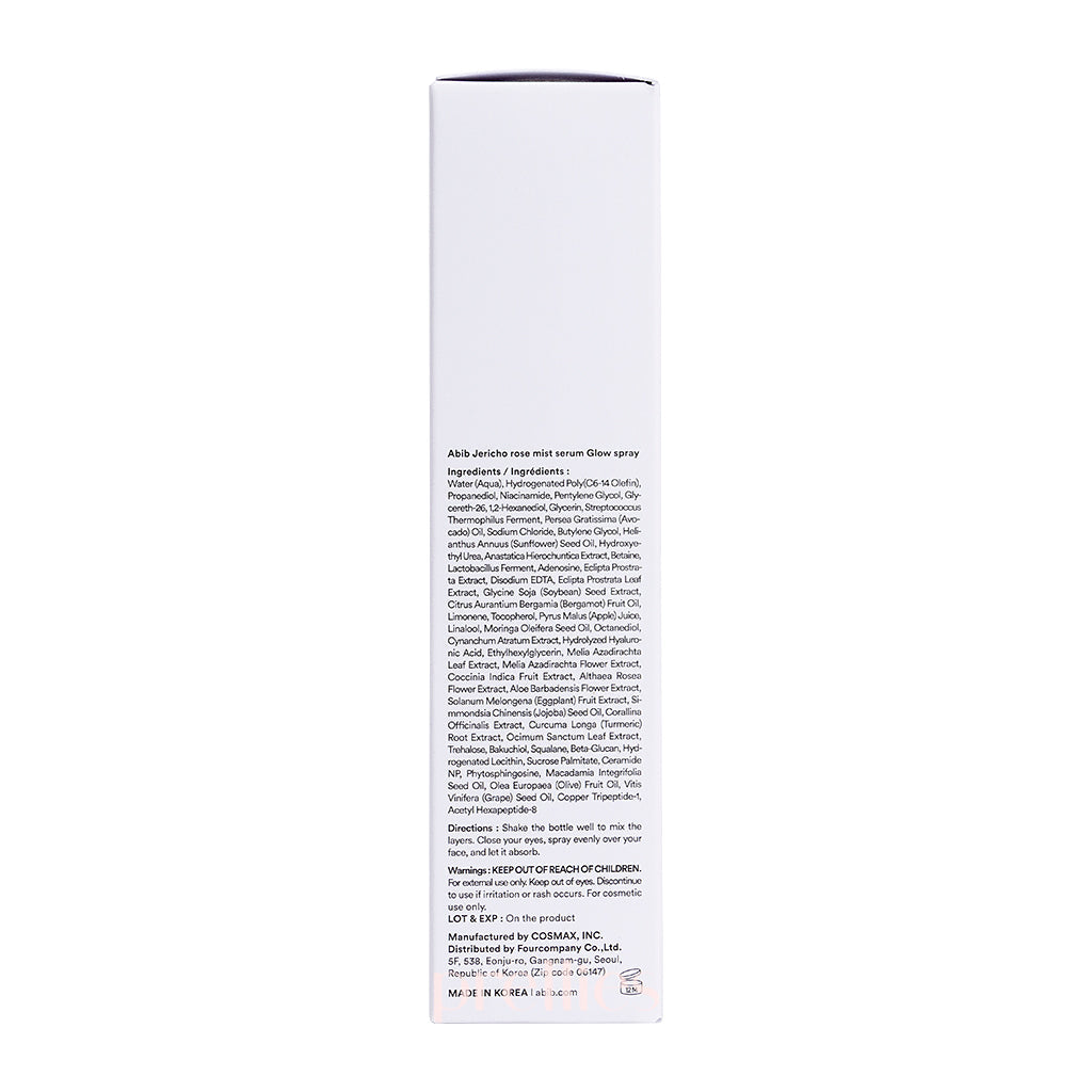 Abib Jericho Rose Mist Serum Glow Spray 100ml - Hydrating Facial Spray for Dry Skin, Anti-Aging & Brightening - Perfect for Travel, Office & Daily Skincare Routine