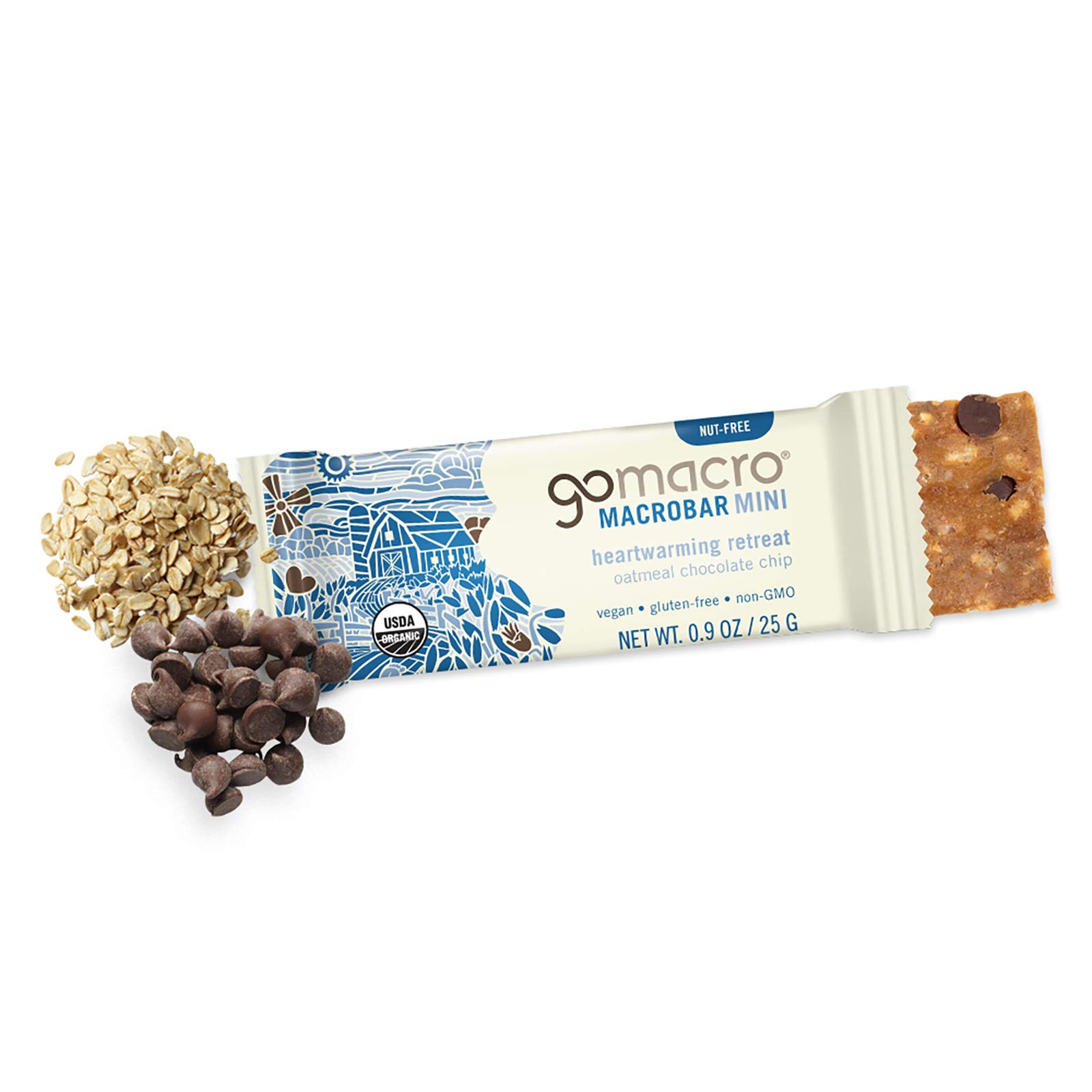 GoMacro MacroBar Mini Organic Vegan Snack Bars - Oatmeal Chocolate Chip (24 Count) | Organic Vegan Protein Bars - Peanut Butter Chocolate Chip (12 Count) | Healthy Plant-Based Snacks for Hiking, Workouts & On-The-Go Energy