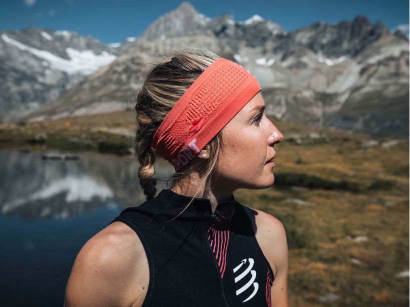 Compressport Unisex ON/OFF Coral Headband - Sweat-Wicking Sports Headband for Running, Cycling & Workouts - Model CU00009B_401_0TU