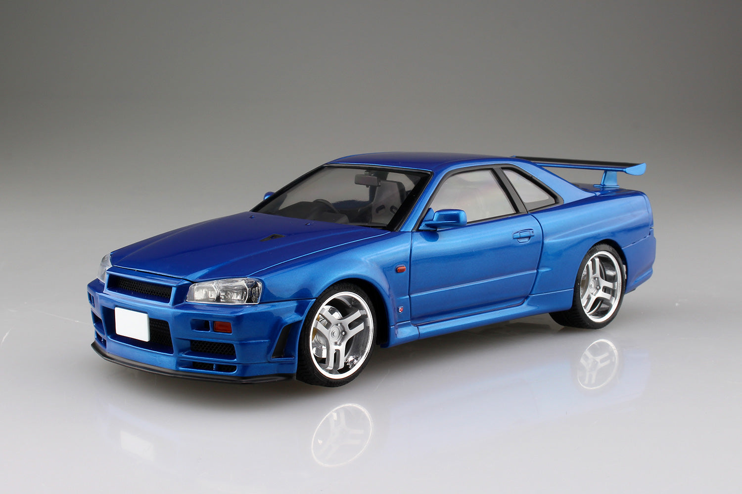 Aoshima 1/24 Initial D Anime Hoshino Kozo BNR34 Nissan Skyline GT-R Plastic Model Kit - Perfect for Anime Fans & Car Enthusiasts Collection