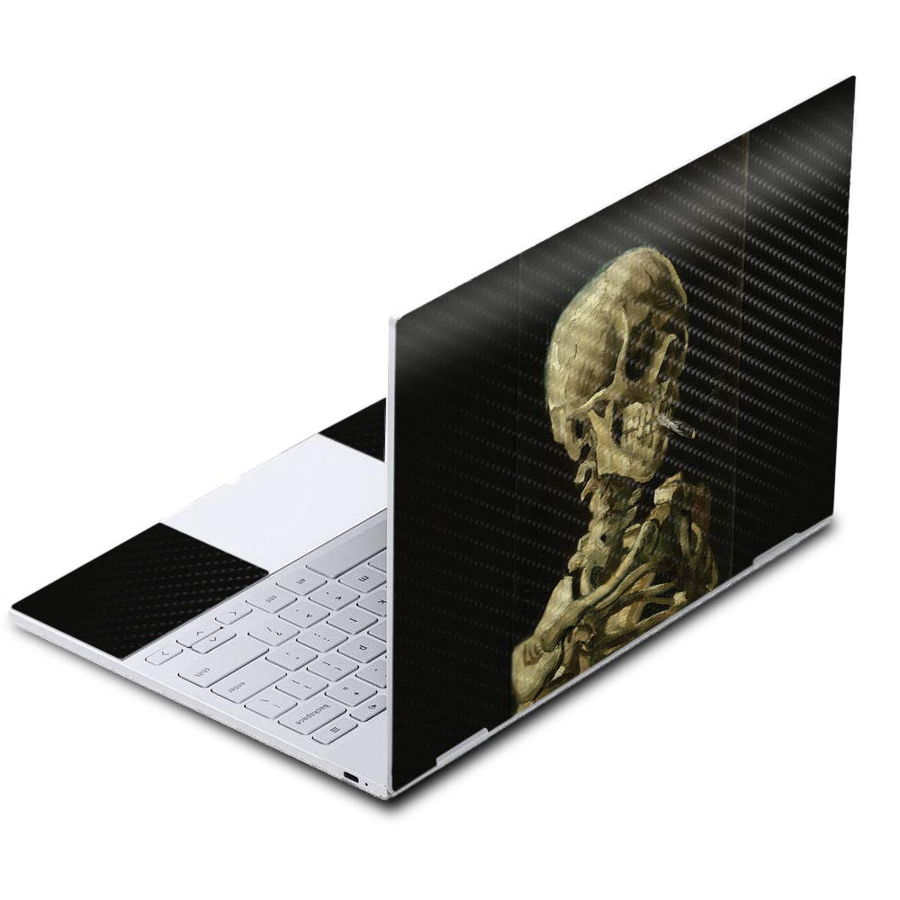 Premium Carbon Fiber Skin for Google Pixelbook - Skull & Cigarette Design | Protective Durable Textured Cover | Easy to Apply & Remove | Made in USA | Perfect for Work, Travel & Style Protection