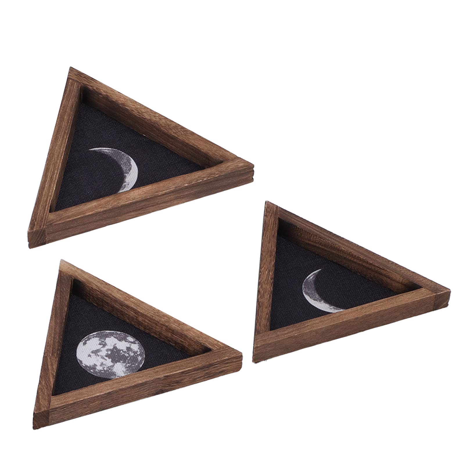 Wall Moon Decor - 3Pcs No-Drill Moon Phase Wall Art for Bedroom, Living Room, Home Decor, Perfect for Nursery, Meditation Space & Boho Style Interiors
