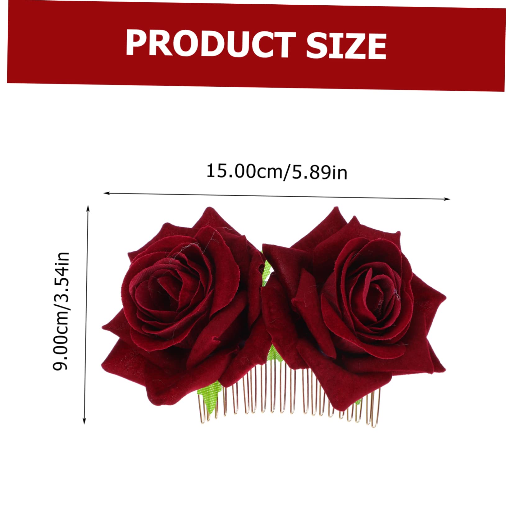 ABOOFAN Elegant Rose Hair Clip Set - High-Quality Simulated Flower Brooch & Comb for Weddings, Prom, Parties | Unique Headdress for Special Occasions & Formal Events