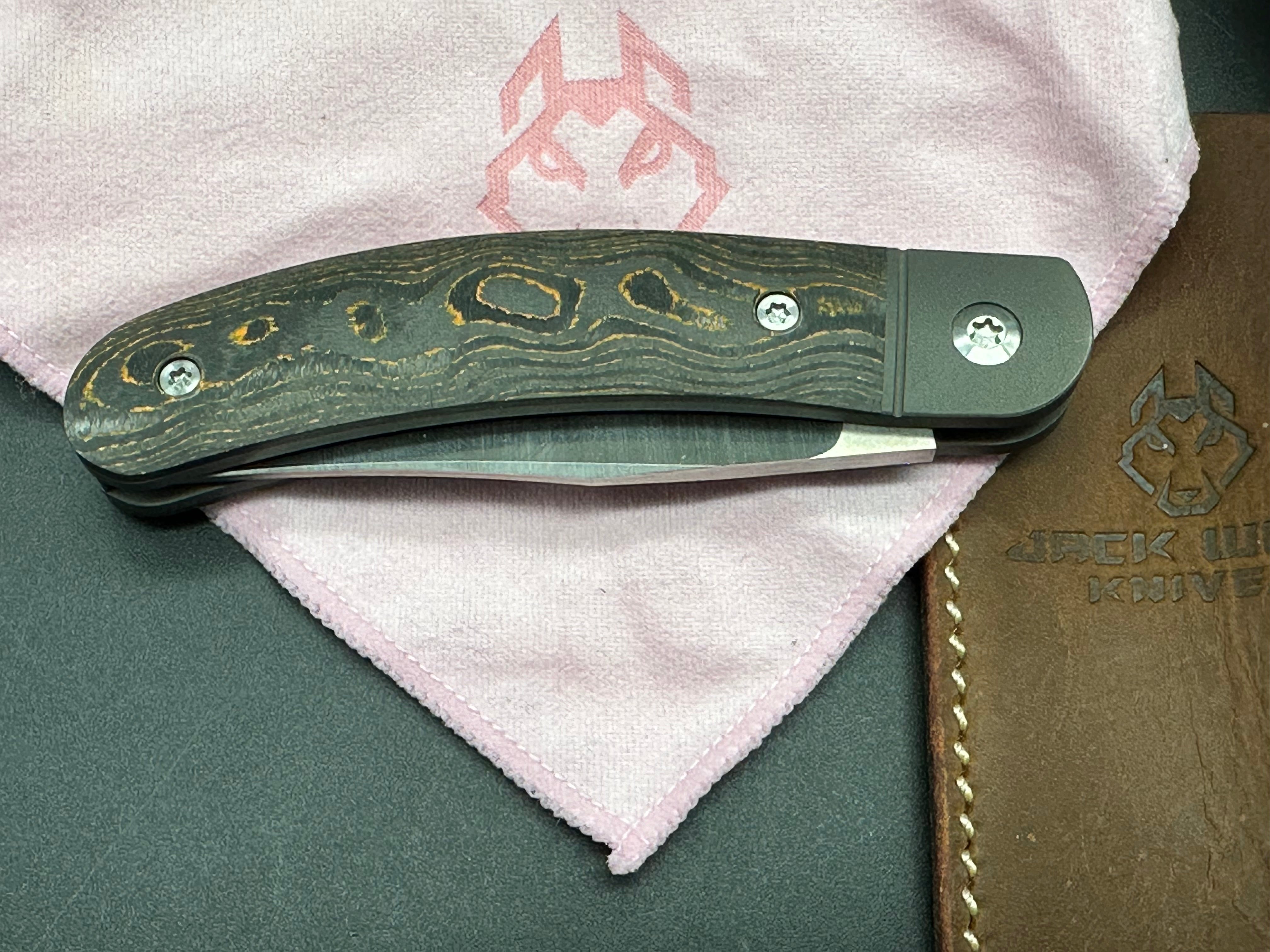 Jack Wolf Javelina Jack Orange Camo Carbon Hunting Knife - Premium Outdoor Survival Tool for Camping, Hiking & Bushcraft