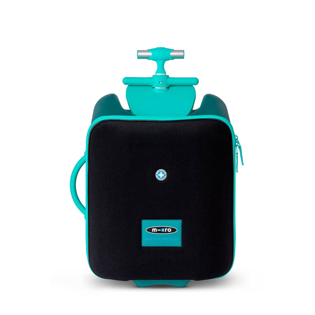 Micro Ride On Luggage Eazy - Forest Green Kids Travel Suitcase with Wheels for Airport & Family Vacations