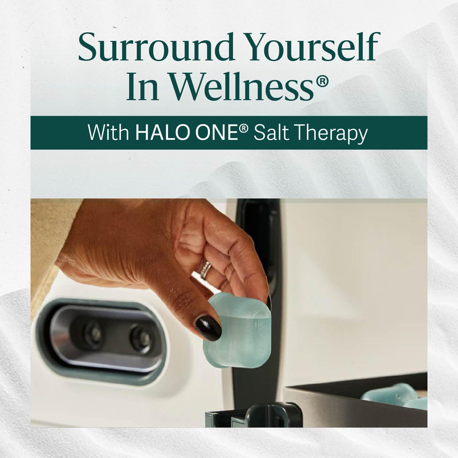Clearlight HALO ONE Salt Inhaler – Portable Halotherapy Device with 30 Himalayan Salt Capsules for Respiratory Health, Allergy Relief, Acne & Eczema Treatment – Ideal for Home Use, Travel & Daily Wellness Routine