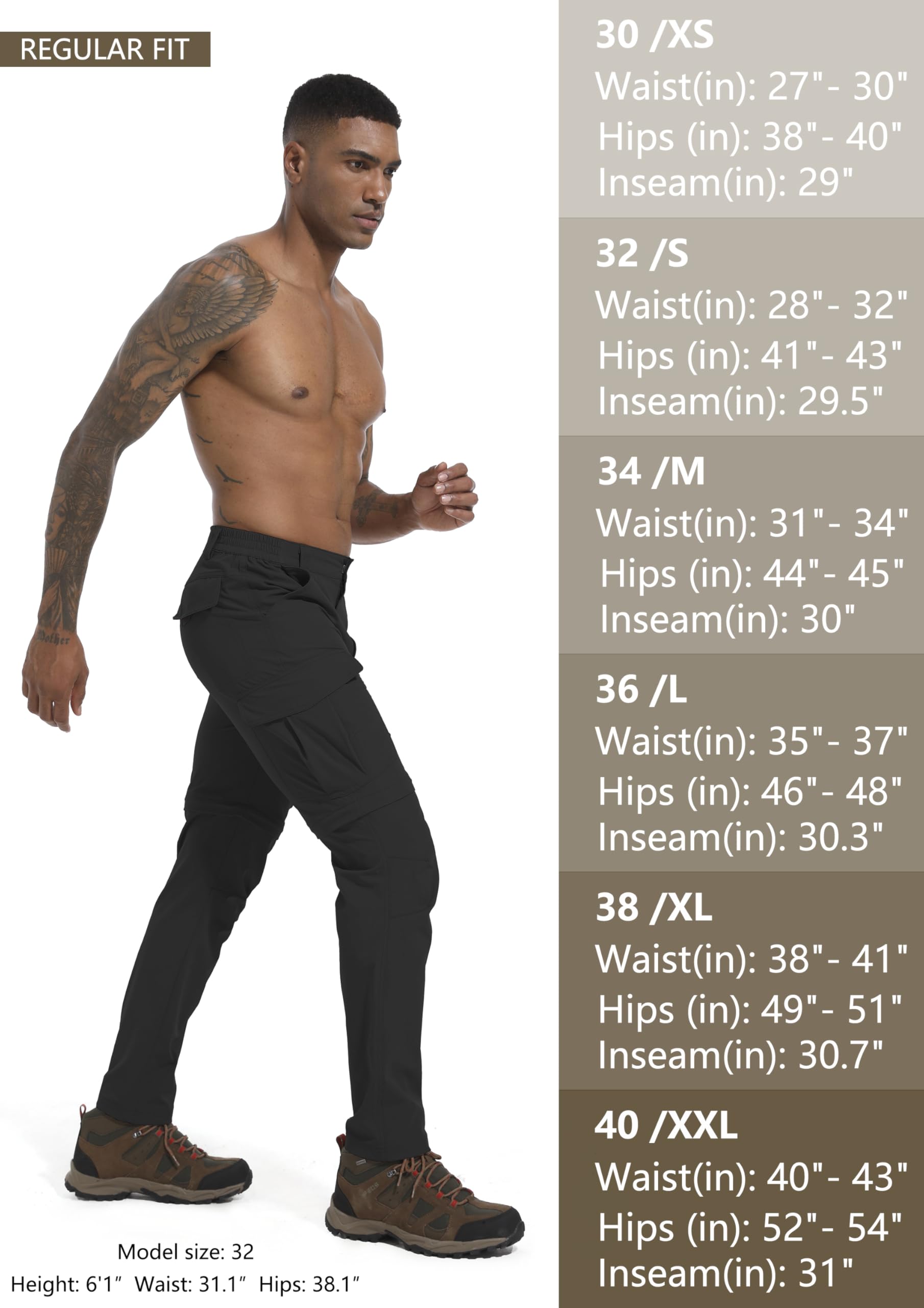 Men's Lightweight Hiking Cargo Pants - Quick Dry, Water Resistant Outdoor Pants with Stretch for Fishing, Travel & Climbing | Perfect for Camping, Backpacking & Adventure Activities