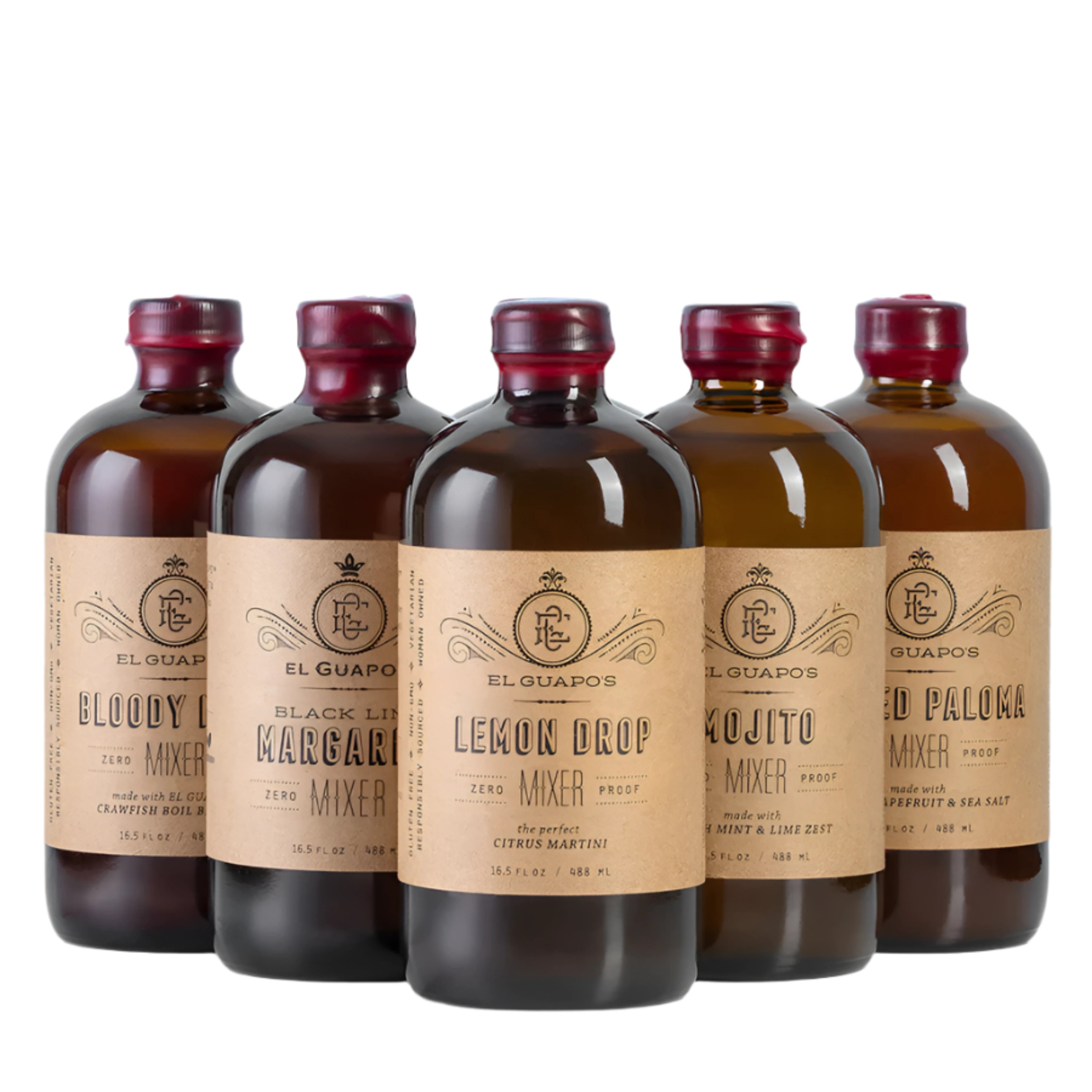 El Guapo Premium Cocktail Mixer Minis - 12-Pack Variety Set for Margaritas, Martinis & More | Perfect for Home Bars, Parties & Gifts | Ready-to-Use Drink Mixers for Easy Cocktail Making