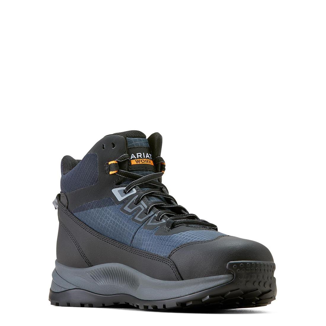 Outpace Shift Composite Toe Mid Work Shoe Dark Shadow - Safety Work Boots for Men, Lightweight & Comfortable for Construction, Warehouse & Outdoor Jobs