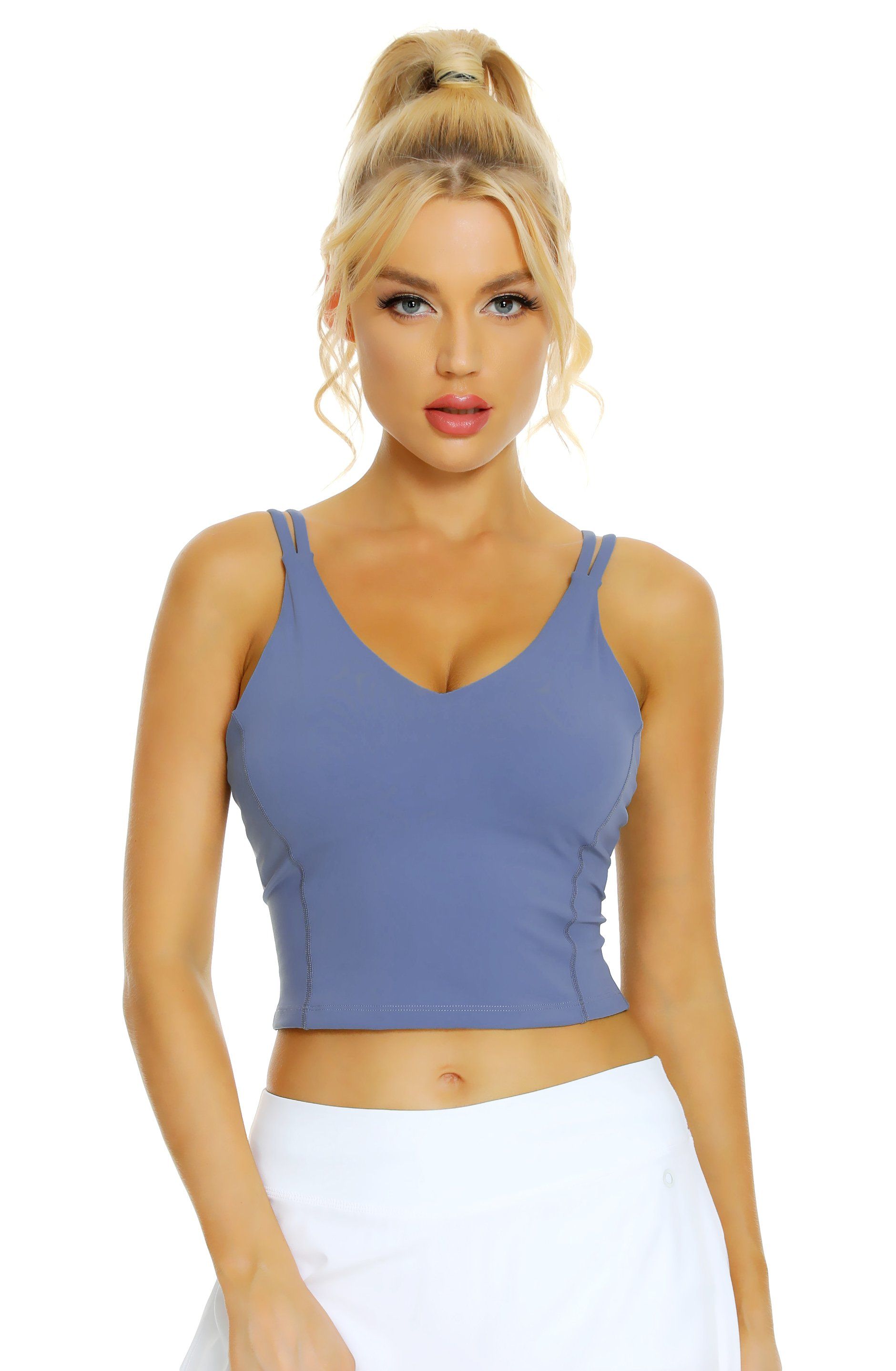 Women's Padded Bra Tank Tops - Comfortable Seamless Workout Shirts for Yoga, Gym & Summer Casual Wear