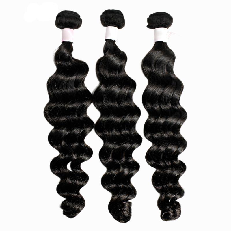 WOWANGEL 3-Piece Bundles Deal - 100% Human Hair Weaves in Loose Wave, Water Wave, Kinky Straight & Cambodian Curl Styles | Perfect for Sew-Ins, Wigs & Natural-Looking Hairstyles
