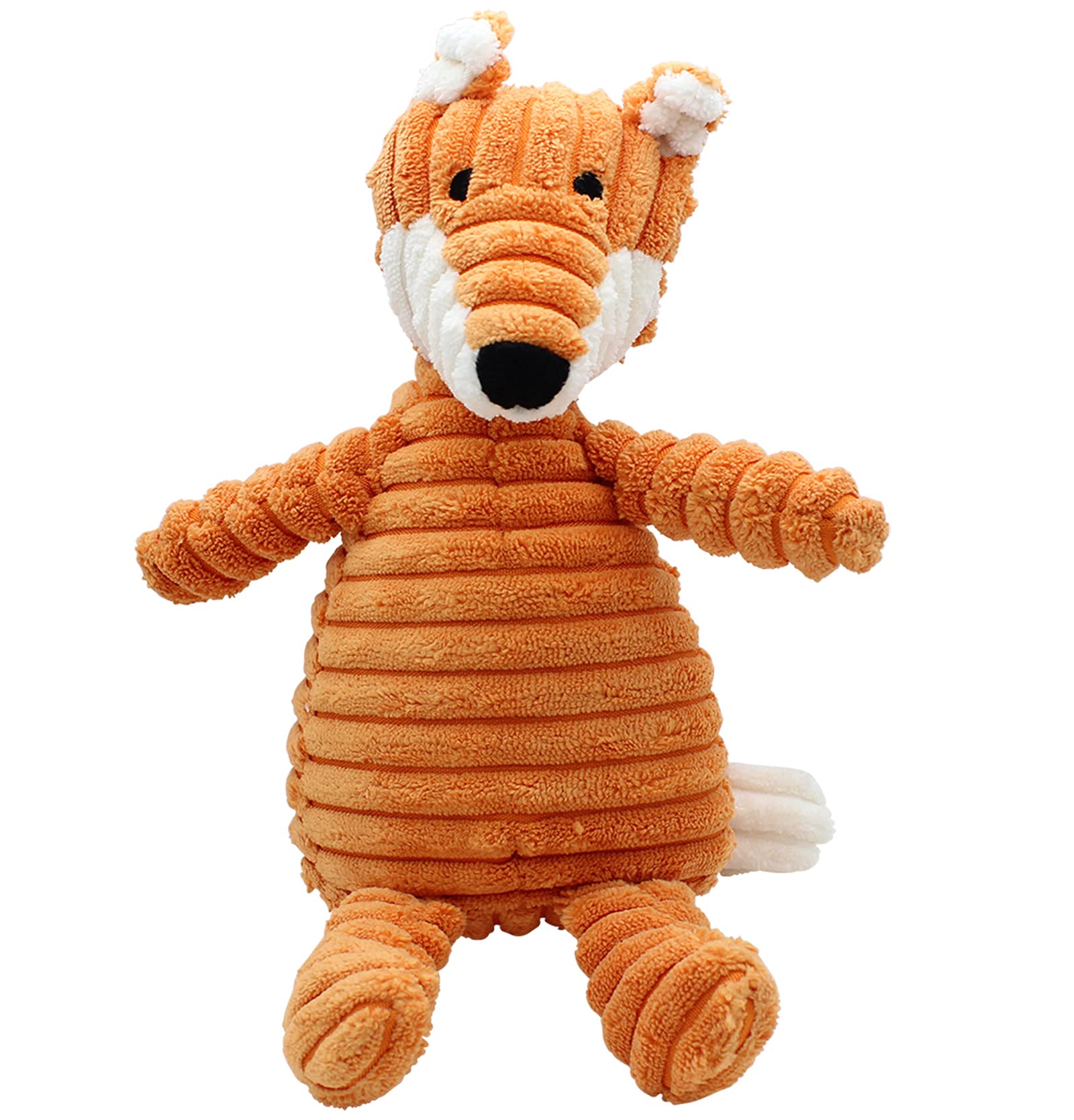 Durable Interactive Plush Dog Chew Toys for Puppies & Medium Dogs - Cute Fox Stuffed Animal with Crinkle Paper & Funny Sounds - Perfect for Teething, Playtime & Training Sessions