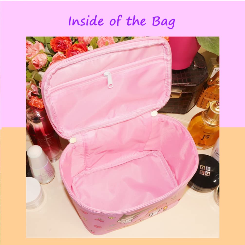 Cute Bunny Makeup Storage Box - Kawaii Cosmetic Organizer Bag for Girls, Cartoon Pencil Case & Beauty Accessories Container - Perfect for School, Travel & Home Organization