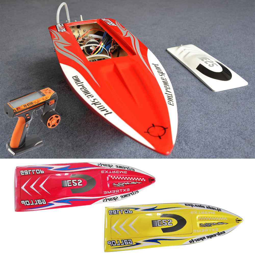 High-Speed E25 Fiberglass Electric Racing RC Boat - RTR with Brushless Motor, Servo, ESC, Battery & Transmitter - DIY Model 640x195x105mm (65-70km/h) - Perfect for Ponds, Lakes & Competitive RC Racing