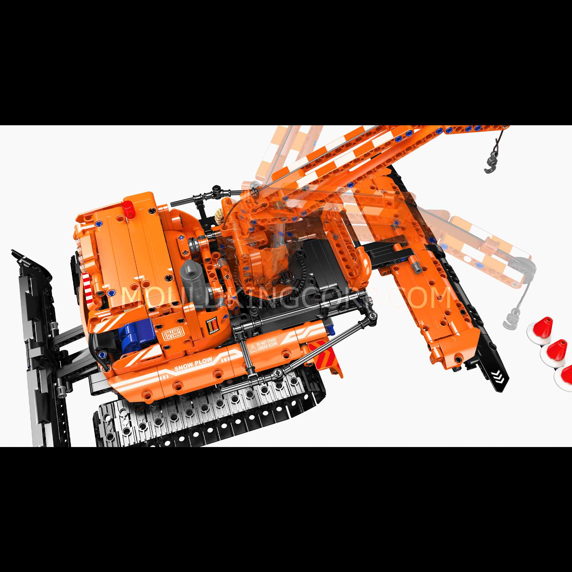 Mould King 17051 Remote Control Snow Groomer Building Kit - 1,241 Piece STEM Toy for Kids & Adults | Winter Construction Vehicle Model for Snow Play & Collectors