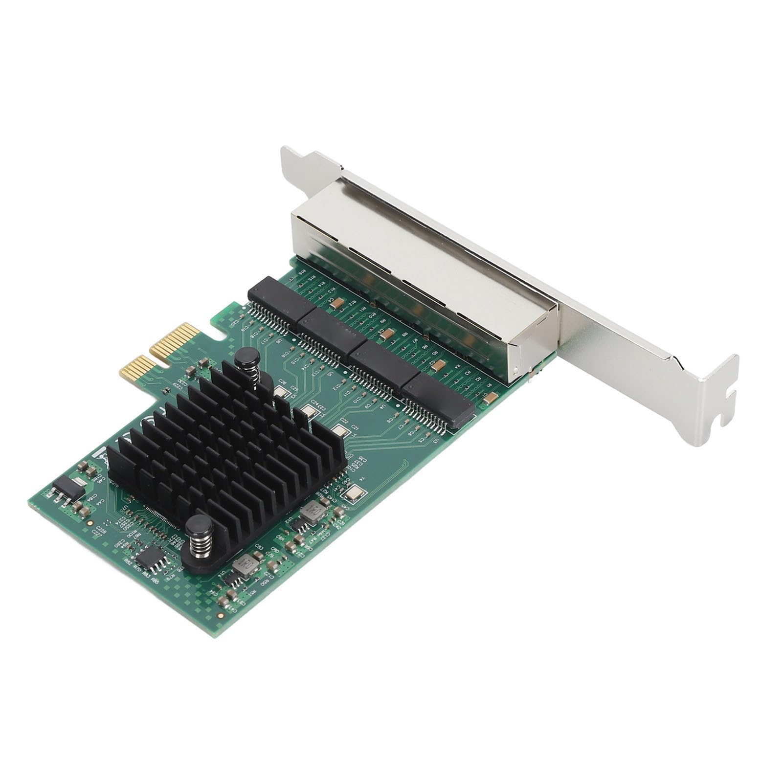 High Speed PCIe Ethernet Card with 4 RJ45 Ports - 1000M Gigabit Network Adapter for PC & Server (RTL8111H Chip) - Ideal for Gaming, Streaming & Office Work