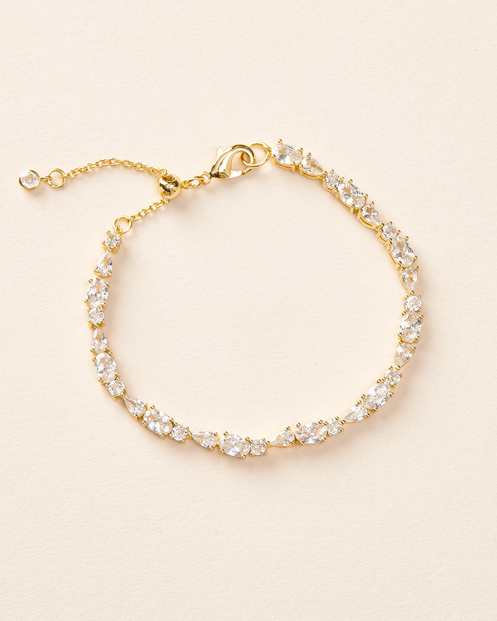 Sloane Crystal Tennis Bracelet for Women - Elegant 14K Gold Plated Cubic Zirconia Bracelet | Perfect for Weddings, Parties & Everyday Luxury Jewelry