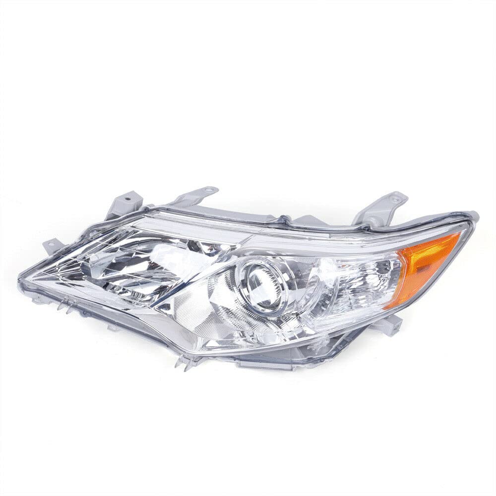 2012-2014 Toyota Camry Driver Side Headlight Assembly - Chrome Projector Headlamp Replacement (Part #8115006470, 8111006470) for Improved Night Visibility & Safety Driving