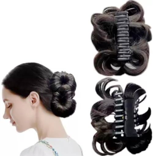 Pema Natural Brown Hair Extensions & Wigs - Soft Hair Bun for Women | Perfect for Parties, Weddings & Daily Styling