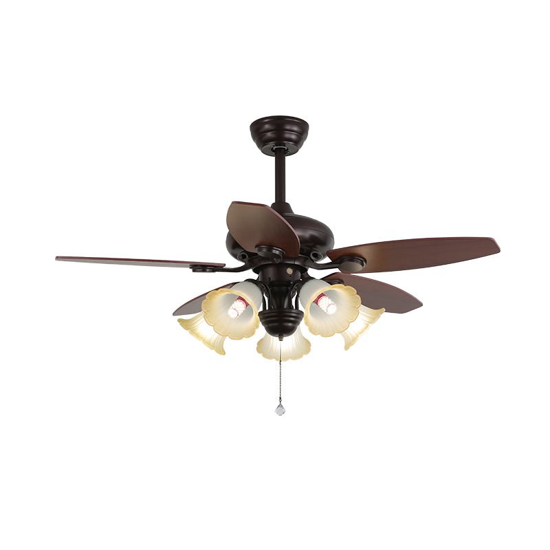 Blossom Breeze Ceiling Fan with Light Kit - Energy Efficient 52 Inch Indoor Flush Mount Fan - Perfect for Bedroom, Living Room & Home Office