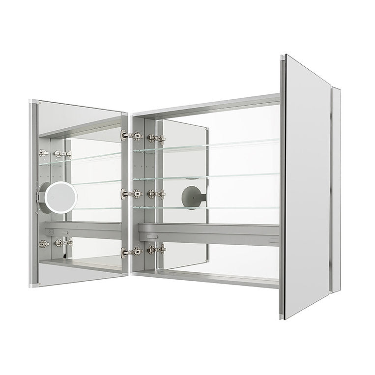 Aquadom Royale 48x36 Inch Wall Mounted Bathroom Medicine Cabinet with Mirror - Perfect for Modern Bathrooms, Bedrooms & Vanities