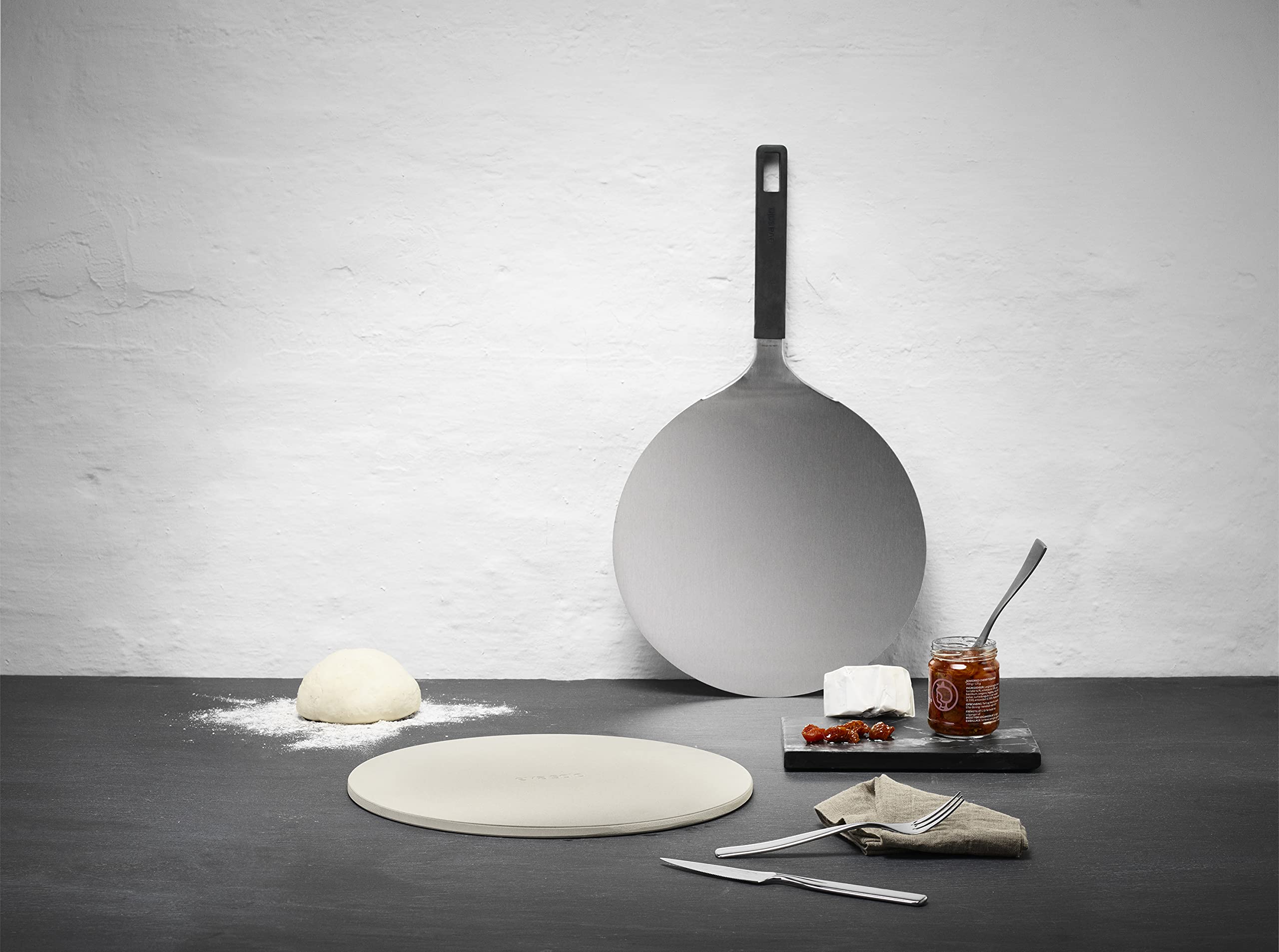 Eva Solo Premium Cordierite Baking Stone for Pizza, Bread, Pie & BBQ - Heavy Duty, Oven & Grill Safe - Danish Design for Perfect Baking Results | Ideal for Home Kitchens, Outdoor Grilling & Professional Baking