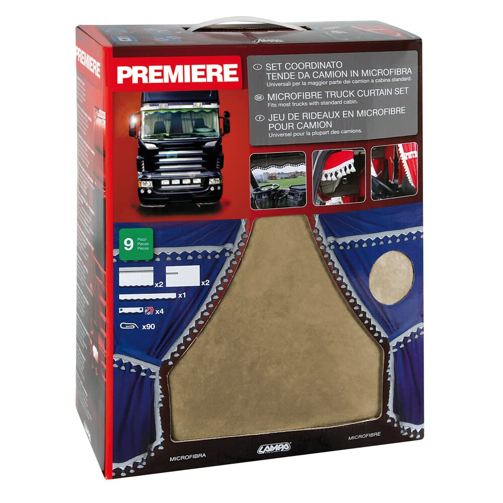 98635 Premium Curtains for Trucks - Heavy Duty & Durable - Perfect for Semi Trucks, RVs & Campers