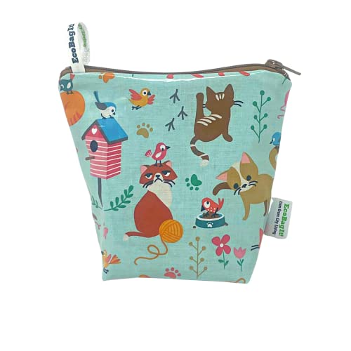 Eco-Friendly Reusable Sandwich Bags - Cat Print Design | Leakproof & Washable Food Storage for Lunches, Snacks & Meal Prep | BPA-Free Sustainable Alternative to Plastic Bags