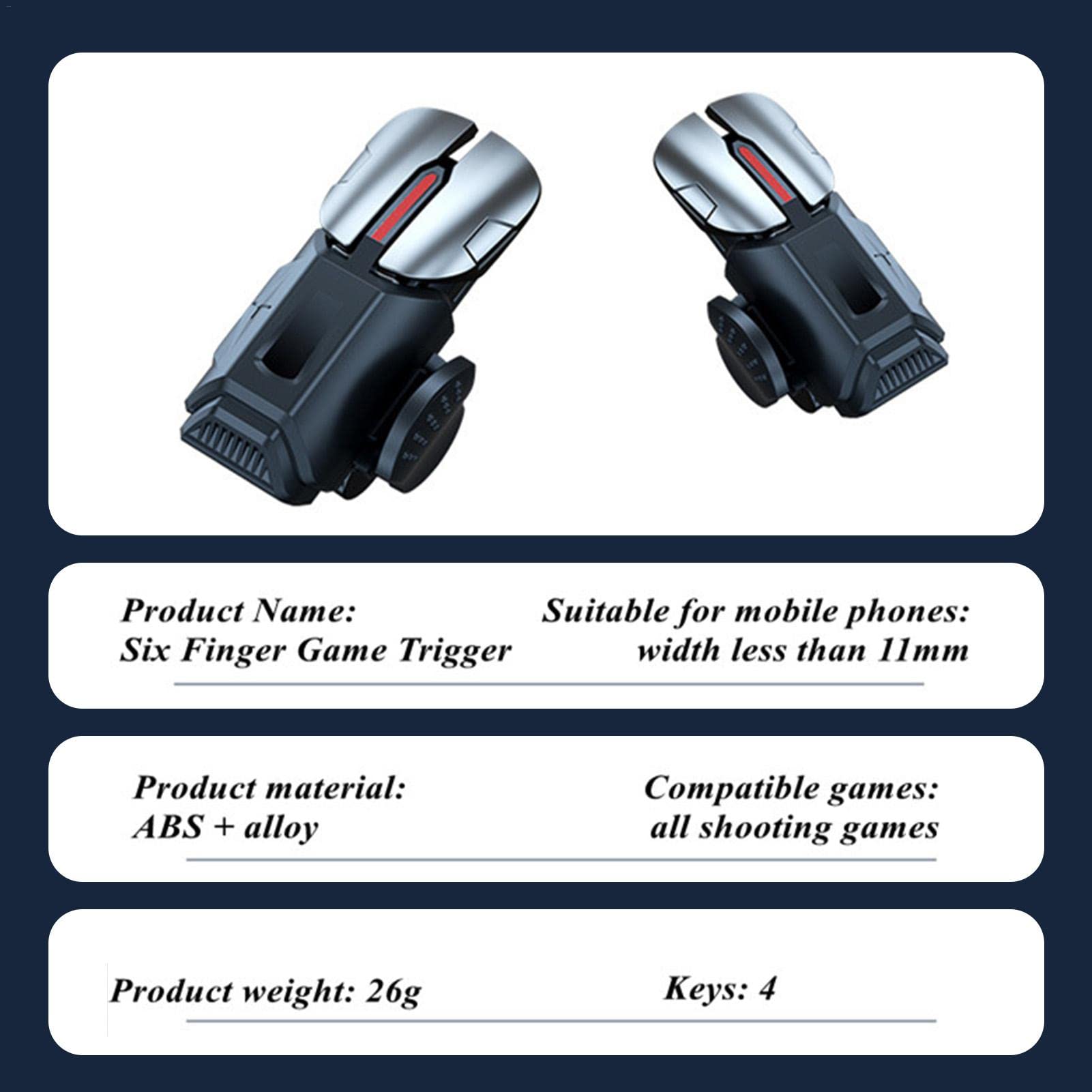 Lembrd Game Trigger - Ergonomic Retractable Phone Game Controller for Sensitive Shooting, Low Latency & Reliable Protection | Perfect for FPS, Battle Royale & Mobile Gaming on the Go