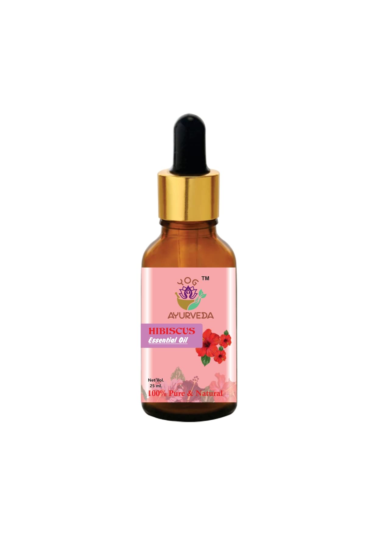 **Ayurvedic Hibiscus Hair Oil for Hair Growth & Shine - 100% Natural, Chemical-Free, Paraben-Free - 25ml - Perfect for Dry, Damaged Hair & Scalp Care**