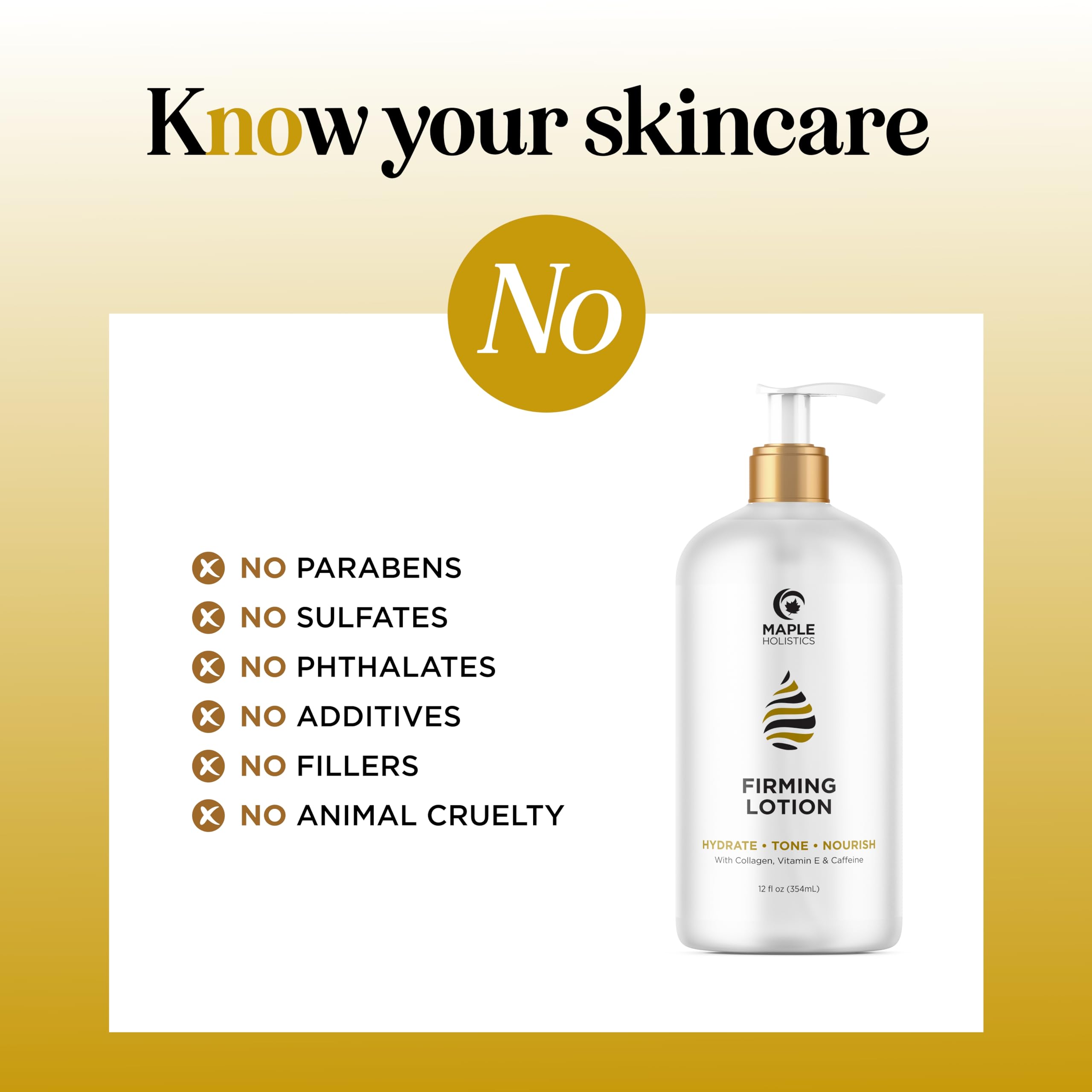 **Caffeine & Collagen Skin Firming Body Lotion for Women - Hyaluronic Acid Moisturizer for Dry, Crepey, Loose Skin & Cellulite - Tightening Lotion for Belly, Bum, Chest & Thighs - Perfect for Post-Pregnancy & Weight Loss Recovery**