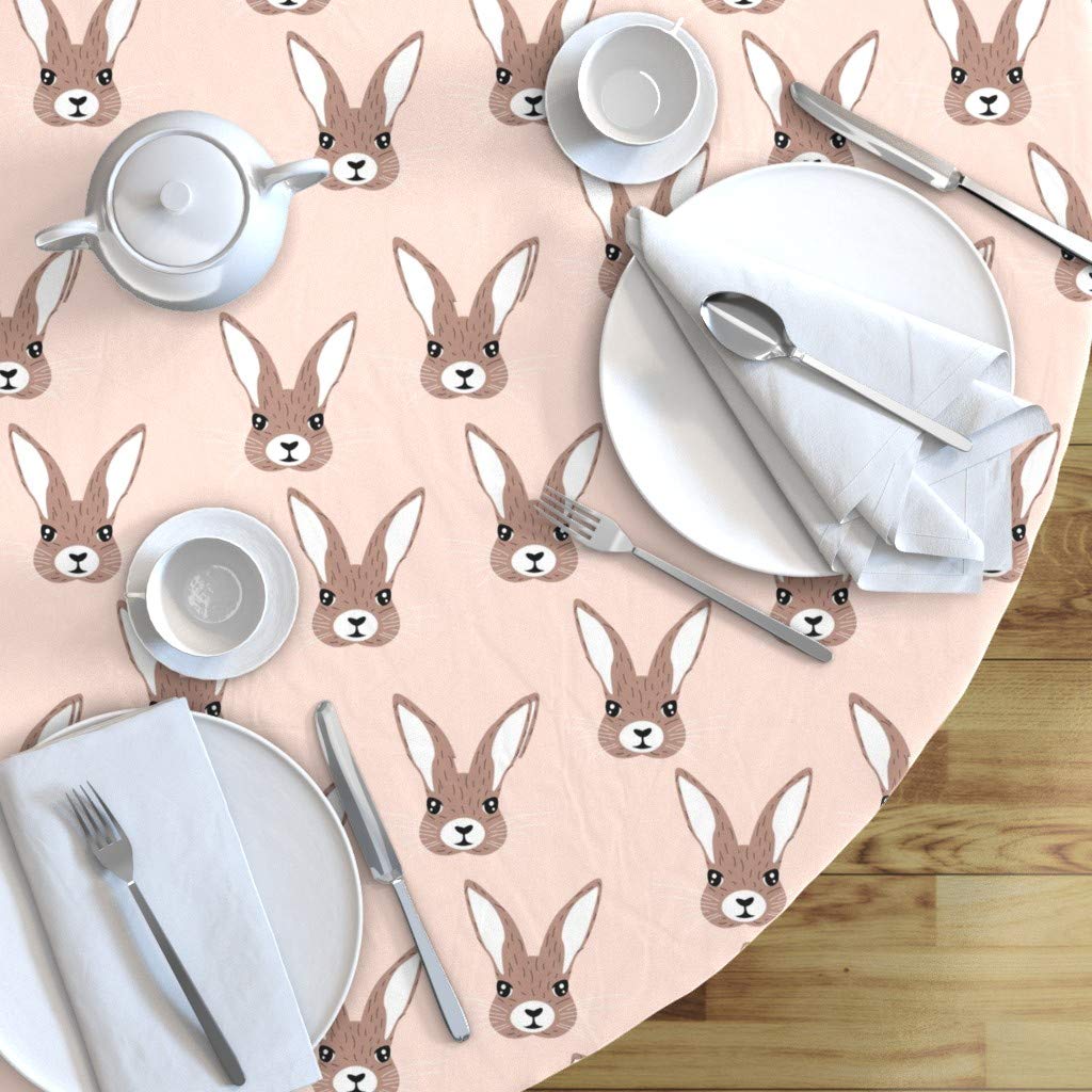 Custom Printed Spoonflower Cotton Sateen Tablecloth 90