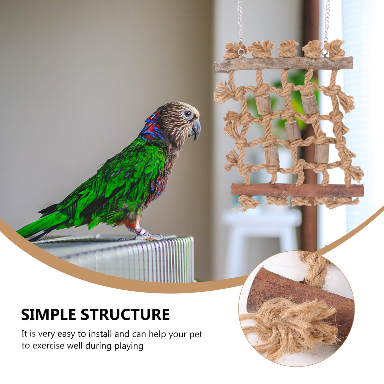 Balacoo 1pc Parrot Climbing & Chewing Toy - Durable Bite-Resistant Plaything for Pet Birds - Interactive Play & Exercise Toy for Parakeets, Cockatiels, Conures - Perfect for Cage Enrichment & Mental Stimulation
