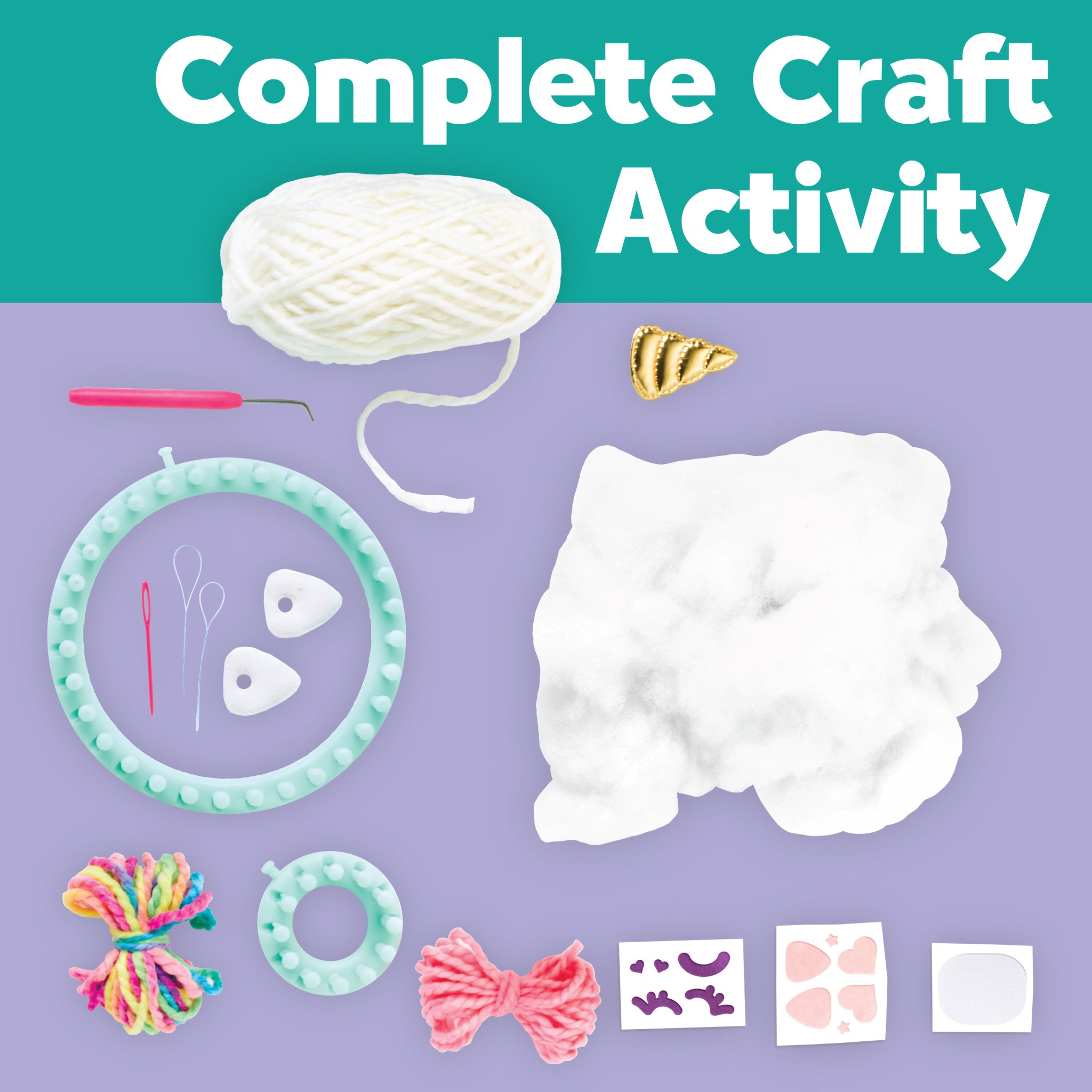 Quick Knit Loom Kit for Unicorn - DIY Craft Set for Kids & Beginners - Perfect for Birthday Gifts & Creative Projects #6267000