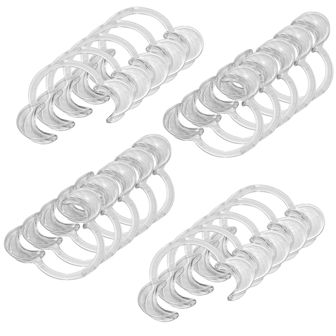 EZGO 20-Piece Disposable C-Shape Teeth Whitening Cheek Retractors - Dental Lip & Mouth Openers for Teeth Whitening, Dental Exams & Mouthguard Challenge Games (Size L) - Perfect for Dentists, DIY Teeth Whitening & Fun Party Challenges