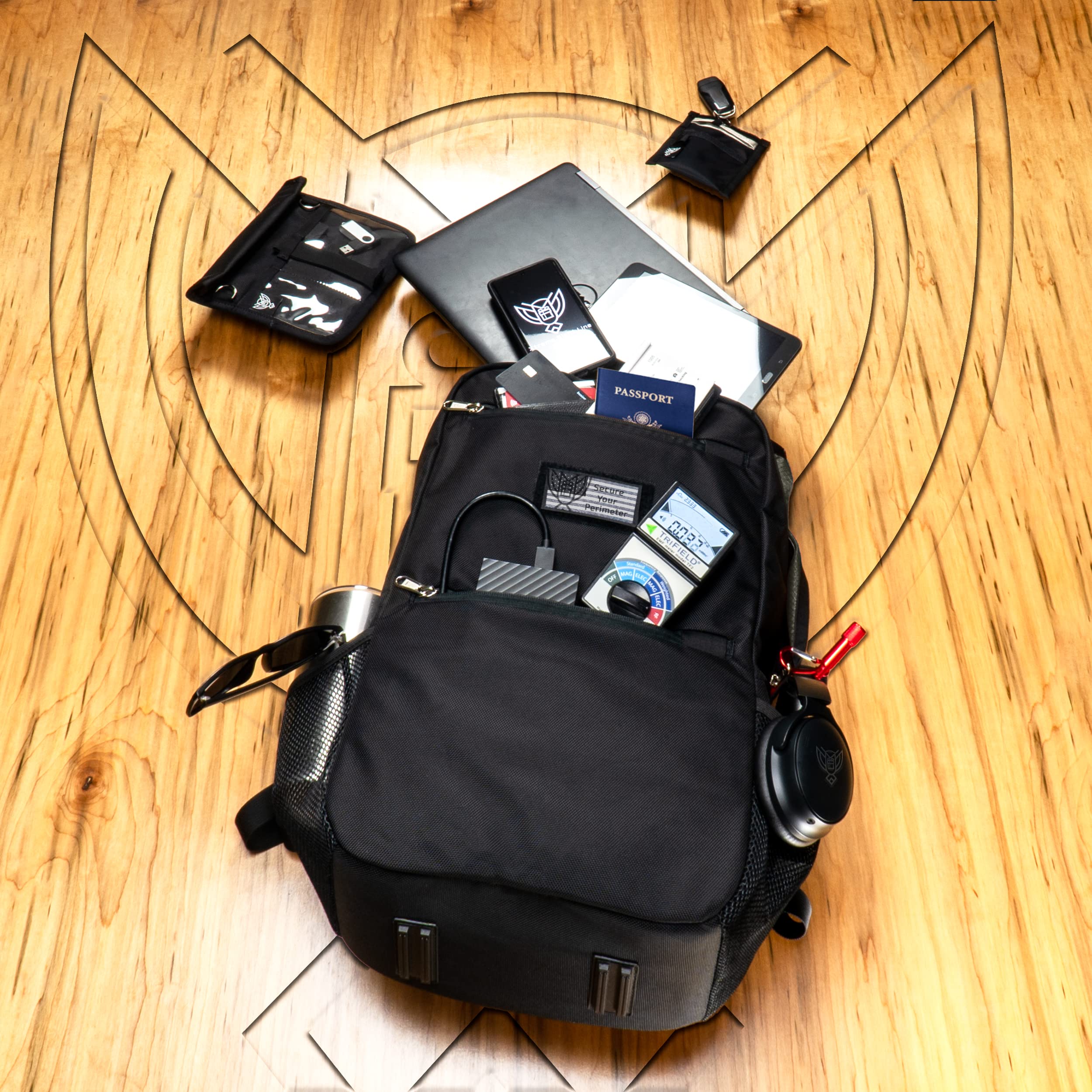 Xecutive Transport Faraday Backpack - Anti-Theft RFID Blocking Laptop Bag for 15.6