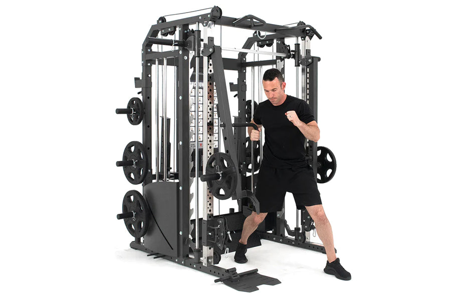 Warrior 701 All-in-One Power Rack with Smith Machine & Cable Crossover - Multi-Functional Home Gym Equipment for Strength Training & Fitness - Perfect for Home Workouts & Garage Gyms (Summer Sale)
