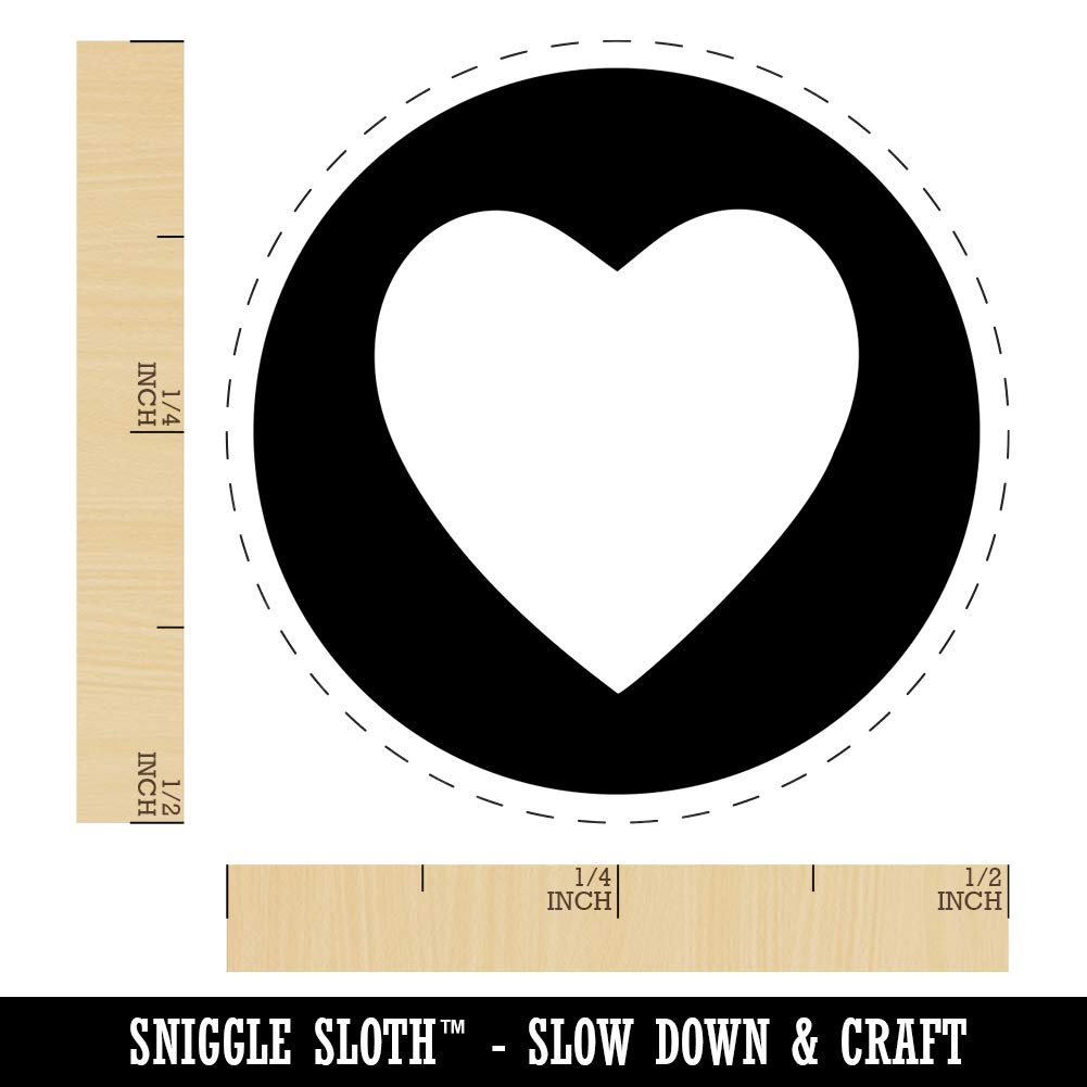 1/2 Inch Mini Heart in Circle Chicken Egg Rubber Stamp - Perfect for DIY Crafts, Scrapbooking & Easter Egg Decorating