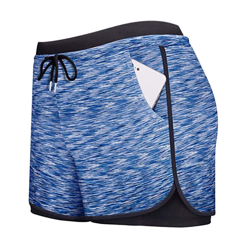 Women's Workout Shorts 2-in-1 Running Yoga Gym with Pockets - Perfect for Active Lifestyles