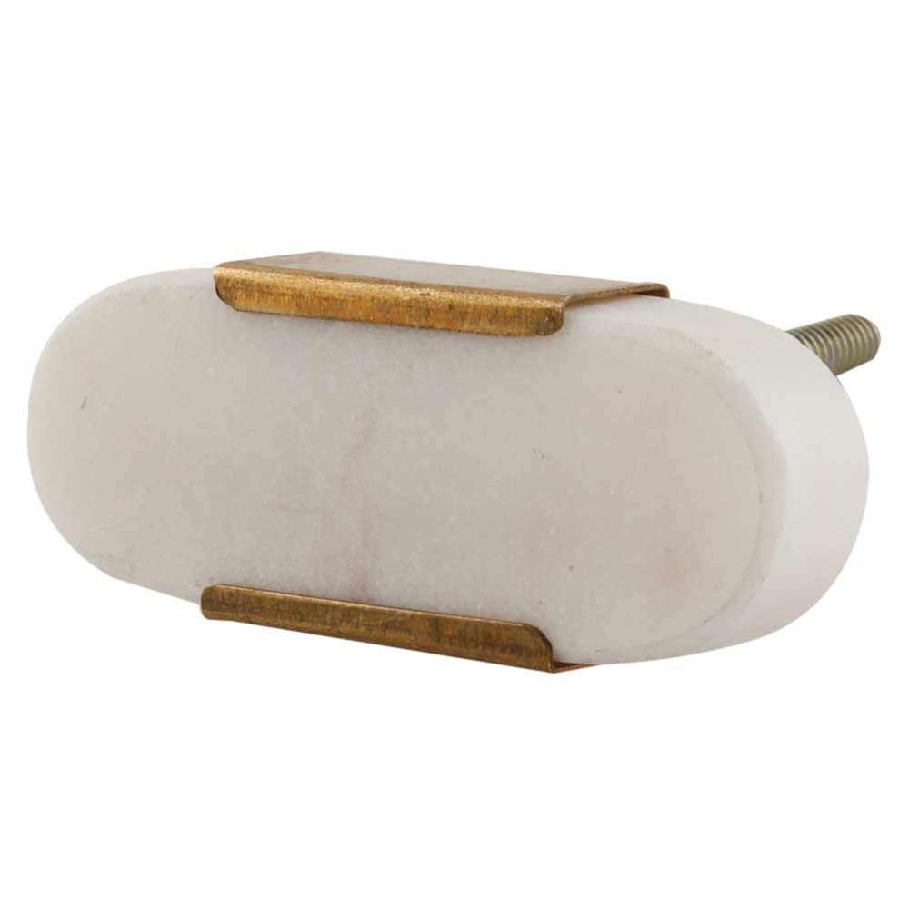 IndianShelf 12-Piece Vintage White Handmade Dresser Knobs - Antique Stone Drawer Pulls for Cabinets & Furniture | Oval Cabinet Hardware for Bedroom, Kitchen & Bathroom Storage
